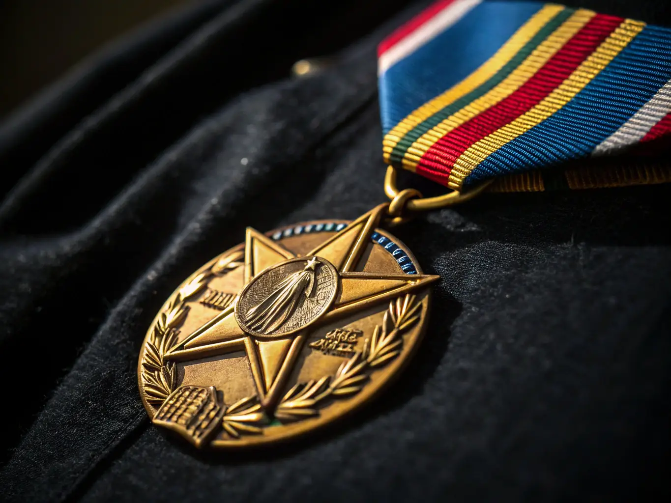 A close-up shot of a collection of medals and awards presented to former prisoners of Kilmainham Gaol, displayed in a glass case with informative placards.